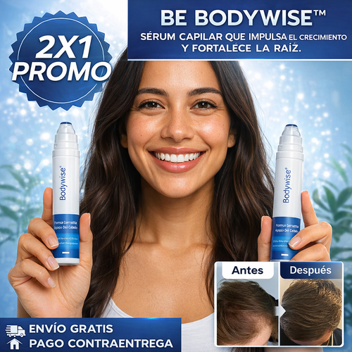 Oferta Especial 2x1: Be Bodywise™ - Sérum capilar que impulsa el crecimiento y fortalece la raíz. + OBSEQUIO SORPRESA SOLO POR HOY 🎁