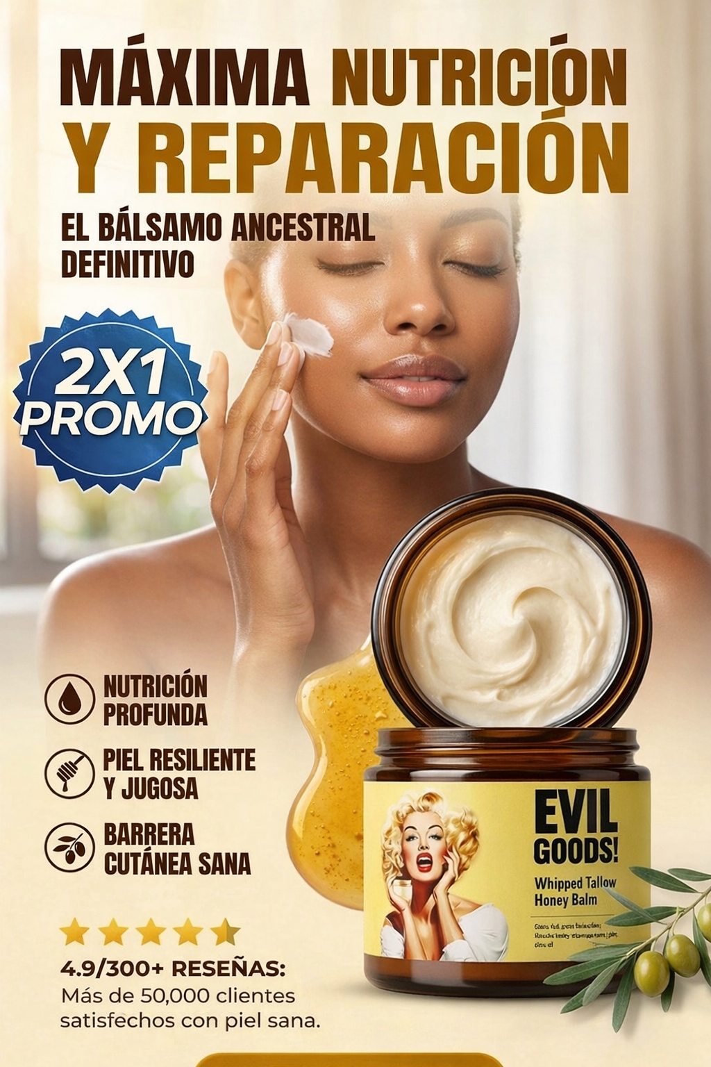 Oferta Especial 2x1: Evil Goods™ - Sebo de res facial y corporal que hidrata, repara y suaviza la piel seca. + OBSEQUIO SORPRESA SOLO POR HOY 🎁
