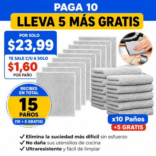 PAÑOS DE LIMPIEZA MULTIUSO DE MALLA METALICA