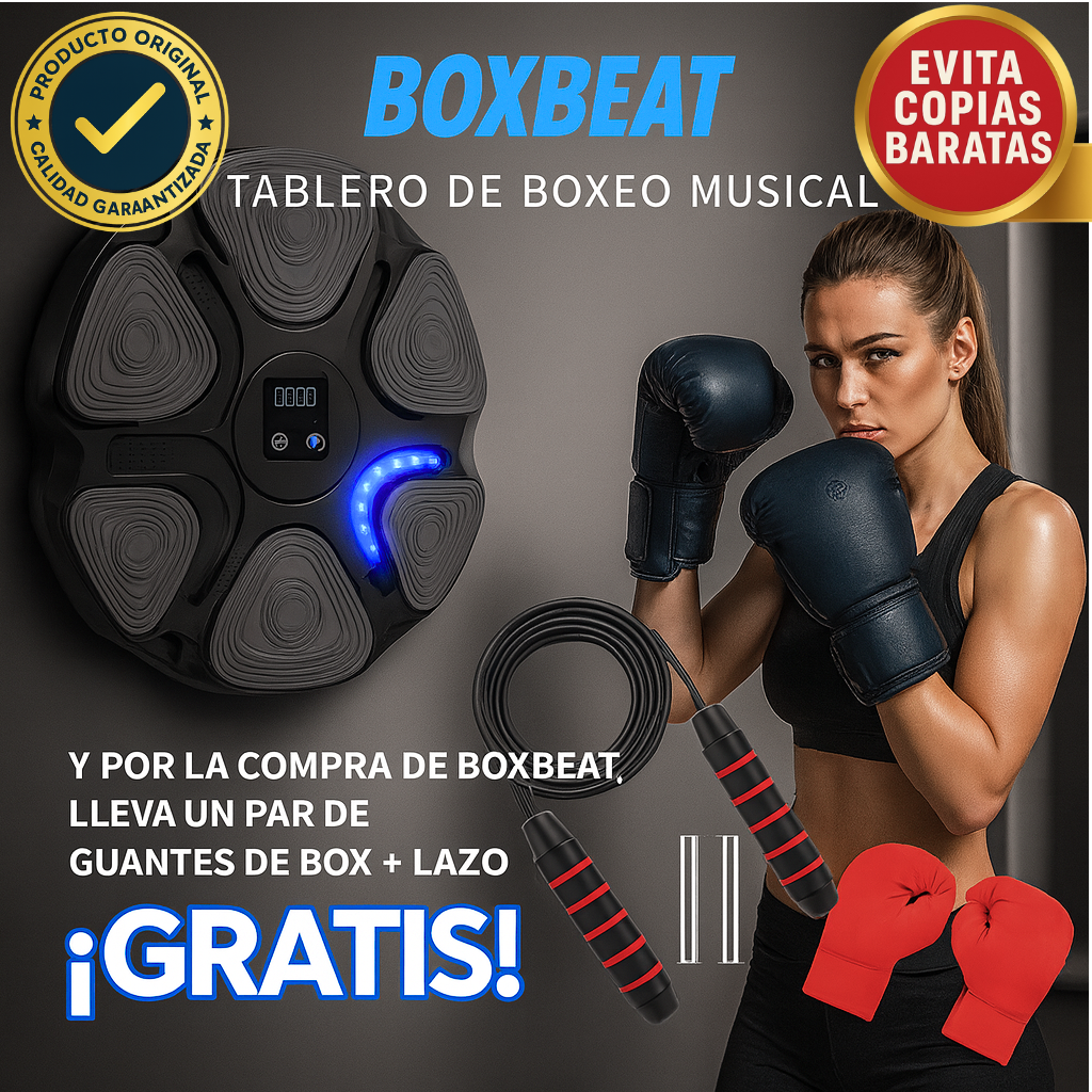 Tablero de boxeo musical |GRATIS guantes de box